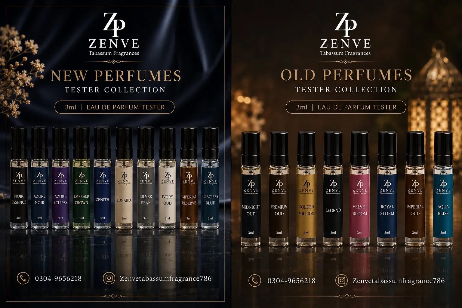 ZENVE 5ml testers of 4 set in Bahawalpur City, Bahawalpur