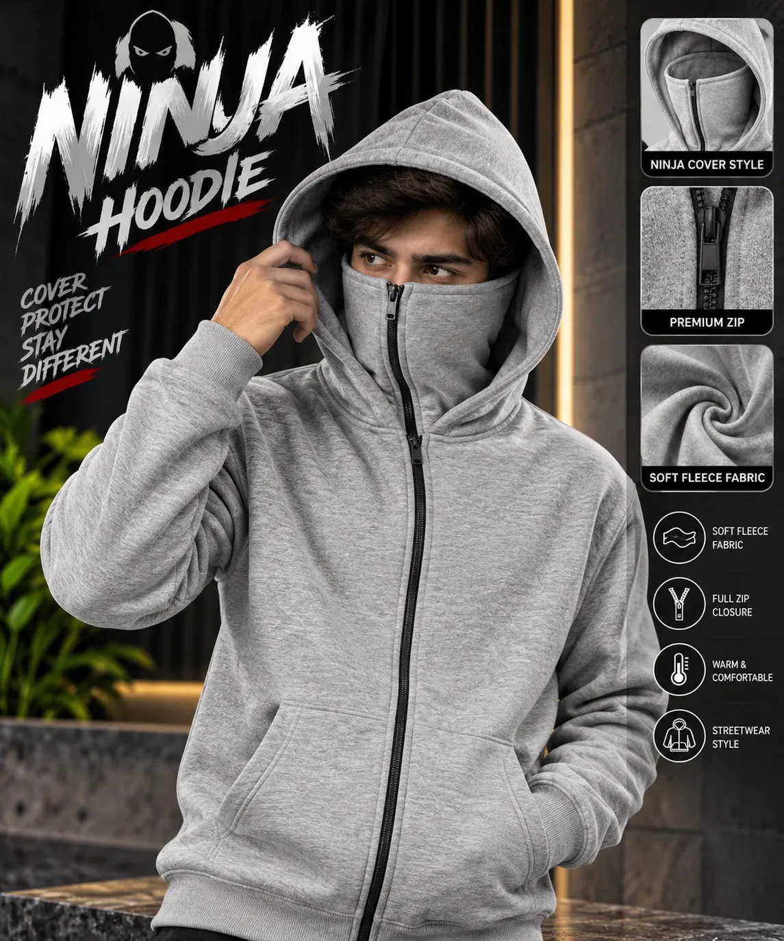 NINJA ZIPPER HOODIE _*For Boys — photo 4