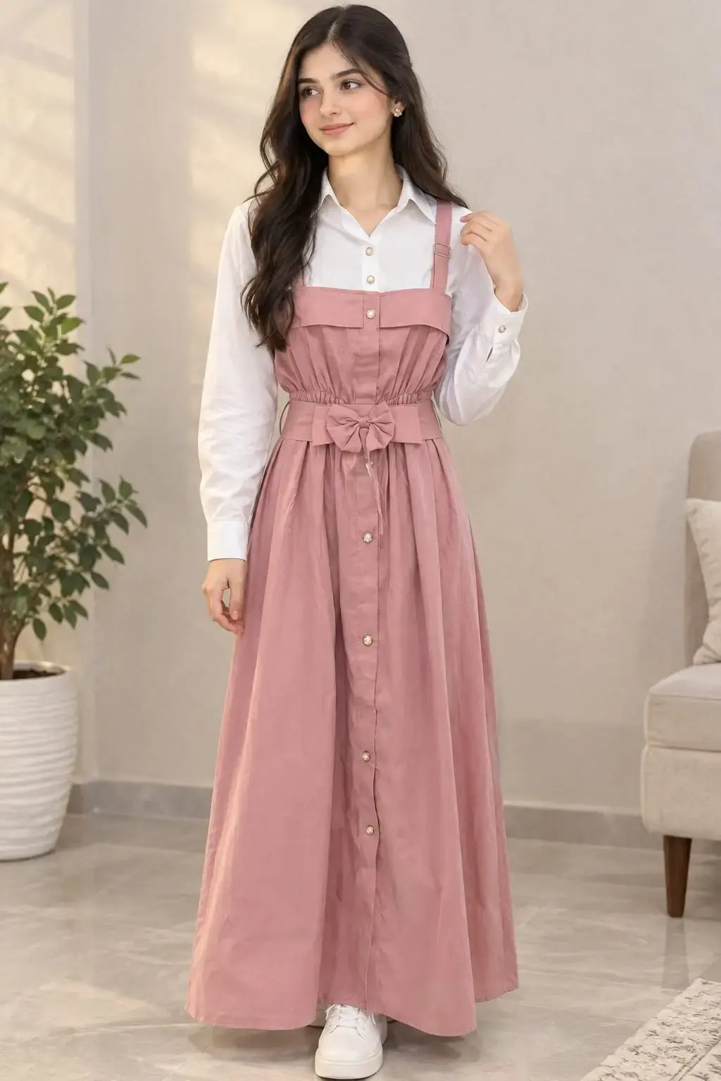 1 pcs women’s stitched grip plain dress — photo 2