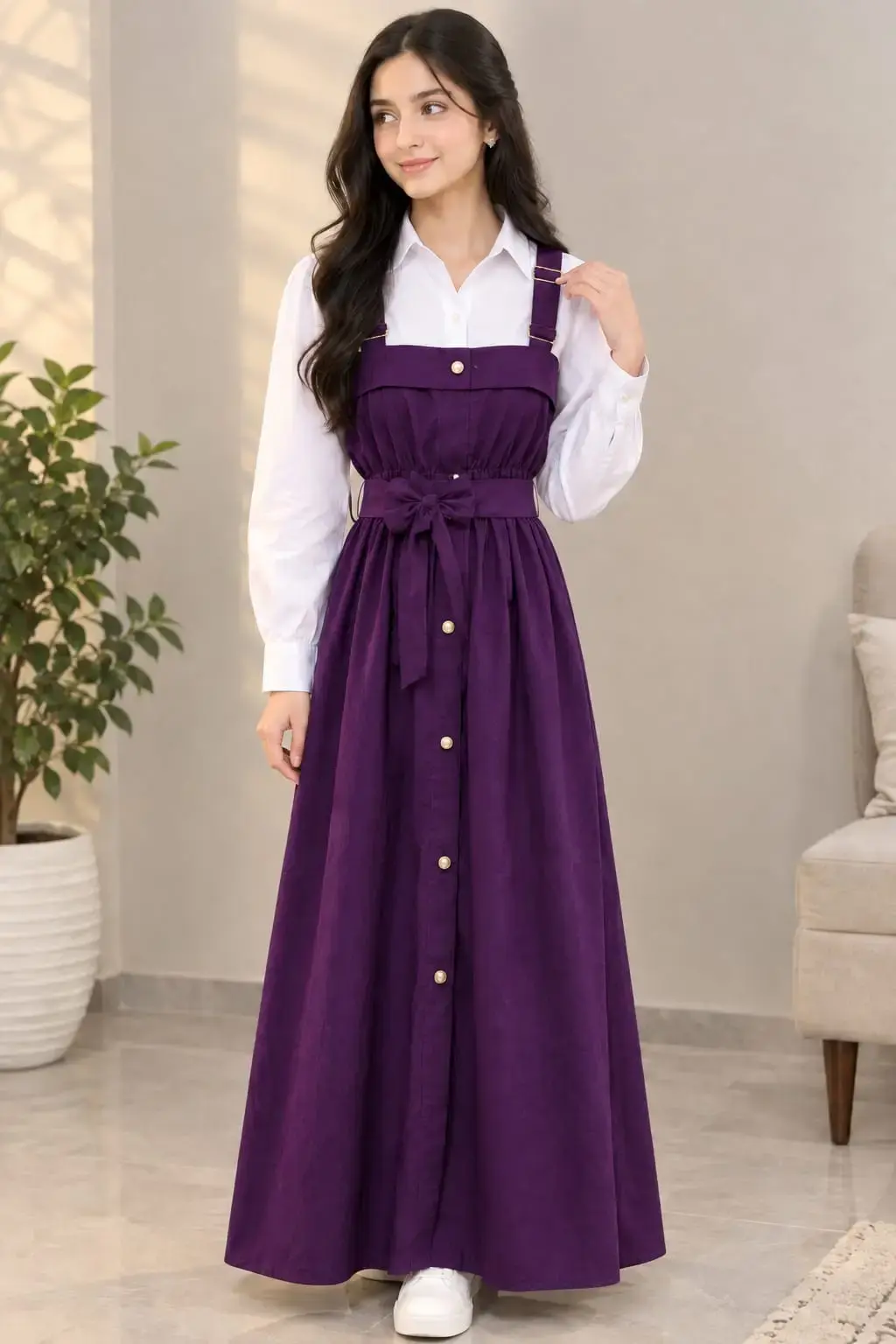 1 pcs women’s stitched grip plain dress — photo 4