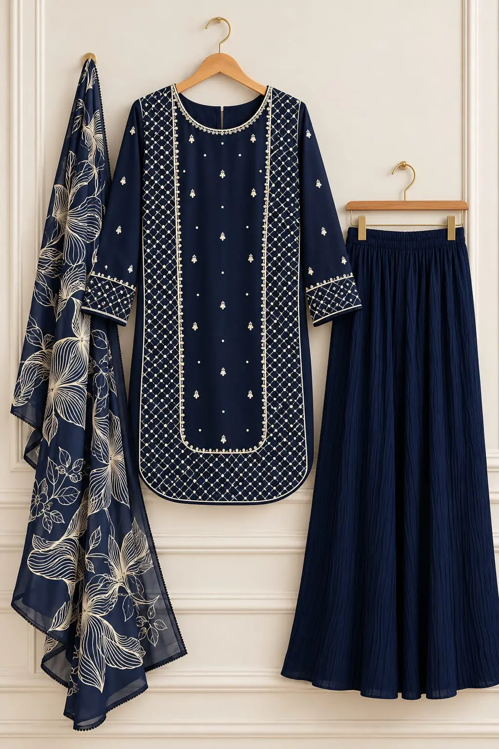 3pcs Heavy Embroidered stiched suit — photo 3