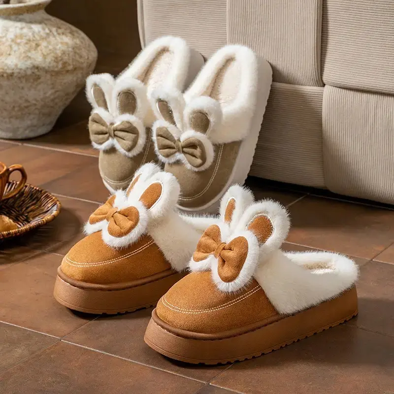 thick sold cartoon cotton slippers — photo 5