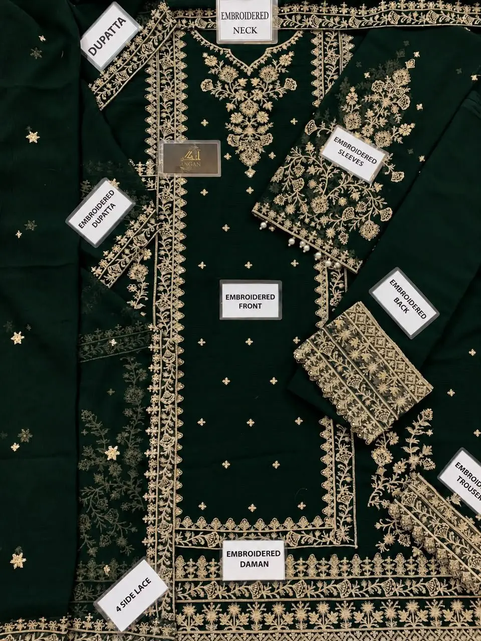 3pcs luxury unstitched suits — photo 3