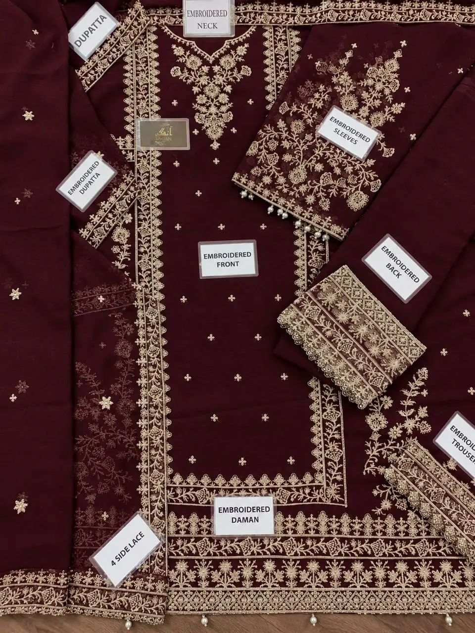 3pcs luxury unstitched suits — photo 5