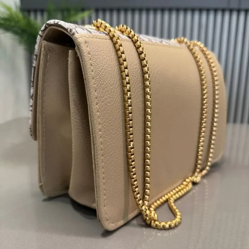Beige | Dior Oblique Canvas & Leather Flap Clutch | Luxury Designer Handbag for Women — photo 5