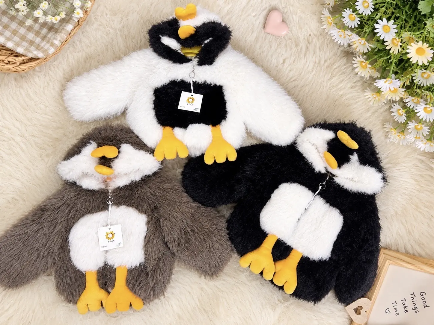 Cute Penguin Plush Hooded Jacket for Babies & Toddlers – Ultra-Soft Winter Fleece Coat in Lahore