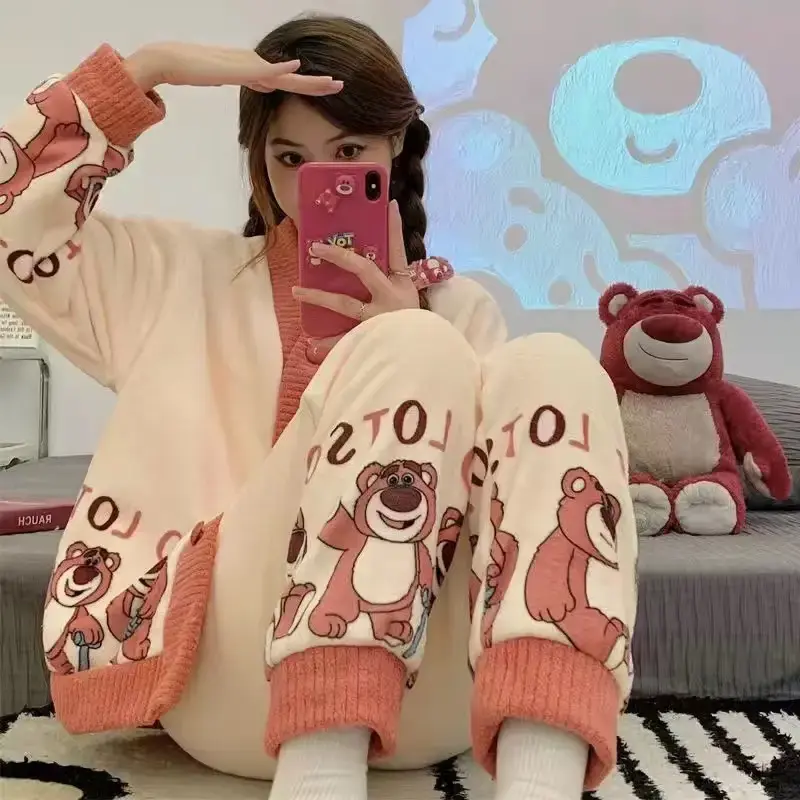 Women’s cute kulomi fleece pajamas winter suit in Lahore