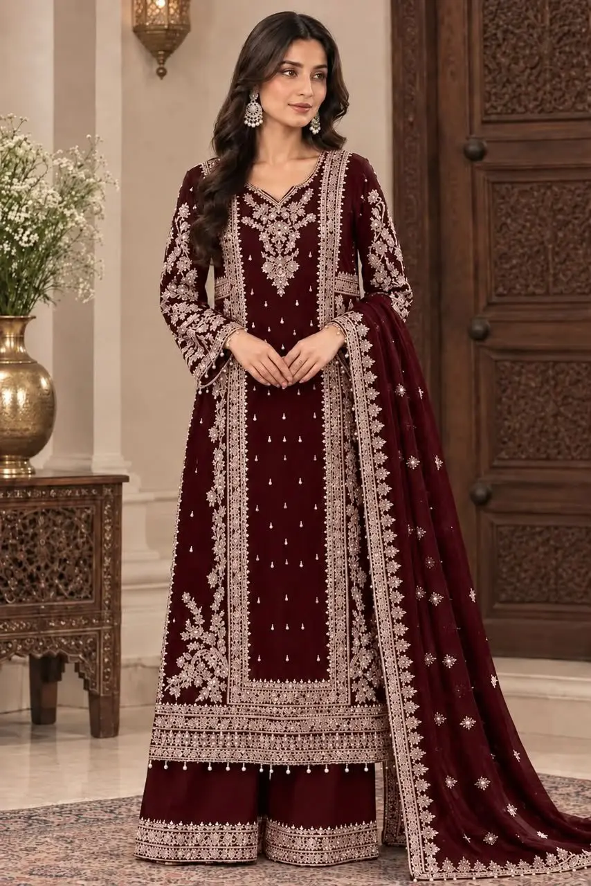 3pcs luxury unstitched suits — photo 4