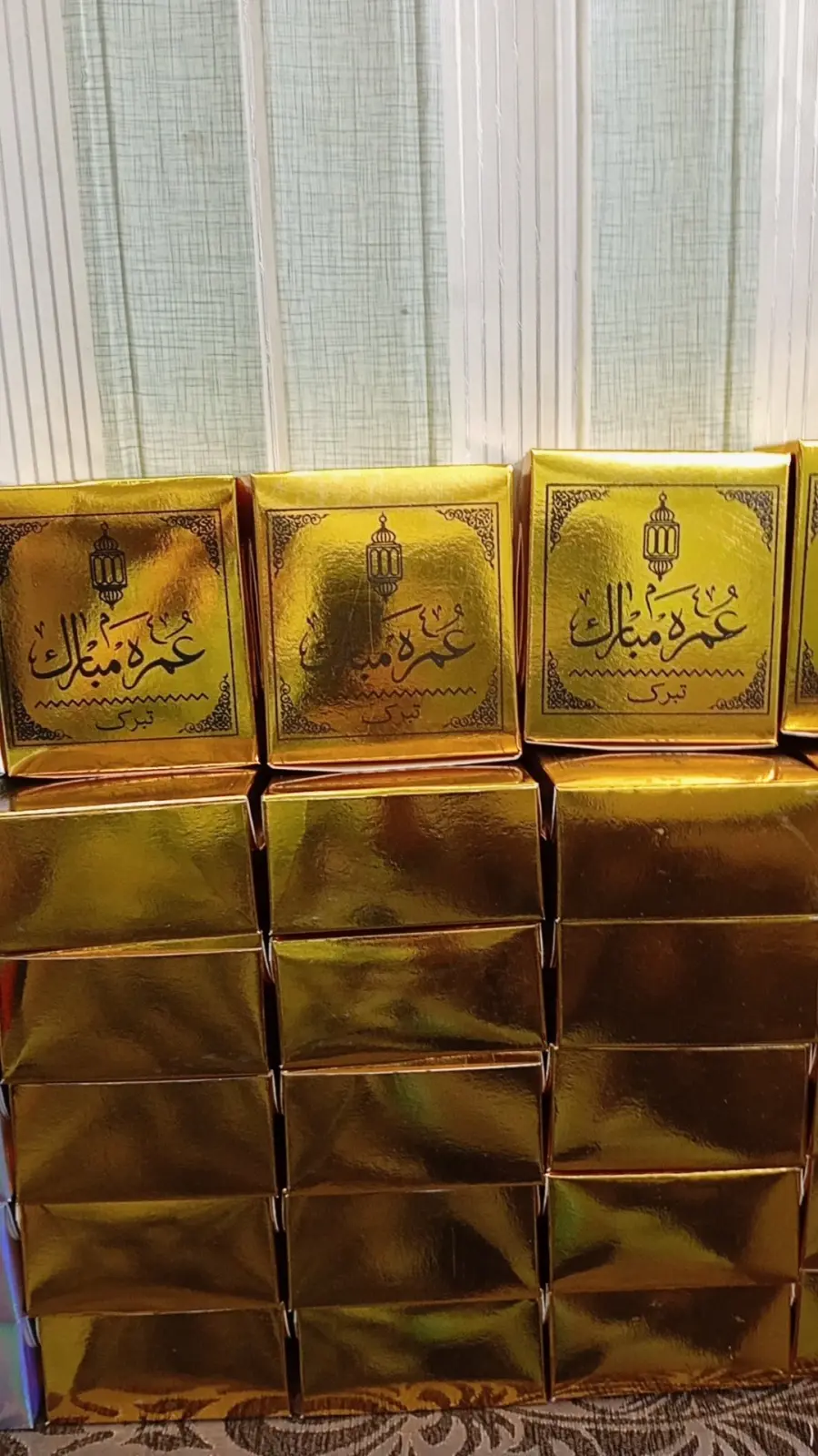 pack of 12 Umrah mubarak printed taburak kajor/dates box size 4/5,Umrah mubarak printed taburak box — photo 2