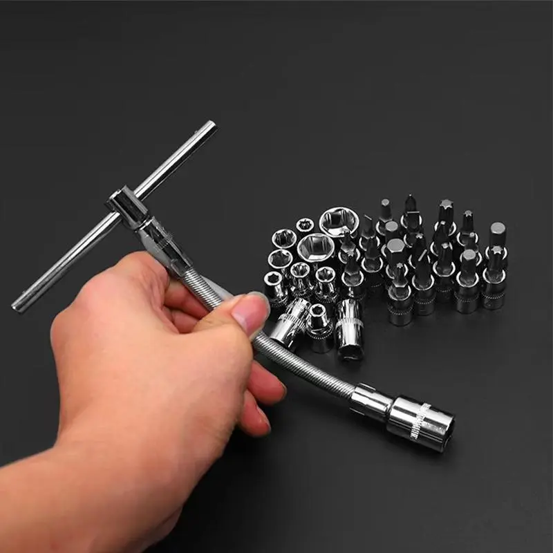 46 Pcs Socket Wrench Tool Set - Professional Repair Tool Kit Box — photo 5