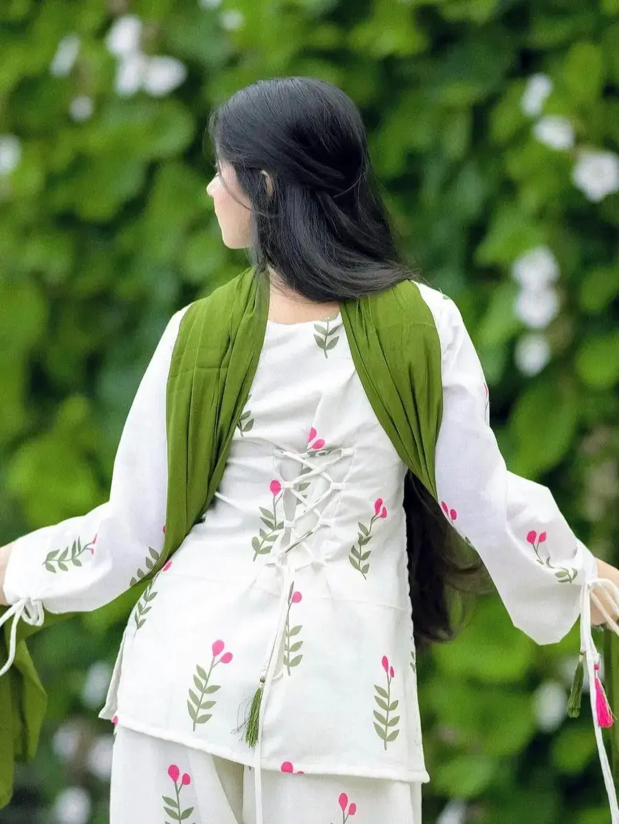 3 pcs women’s stitched swis voile print suit — photo 3