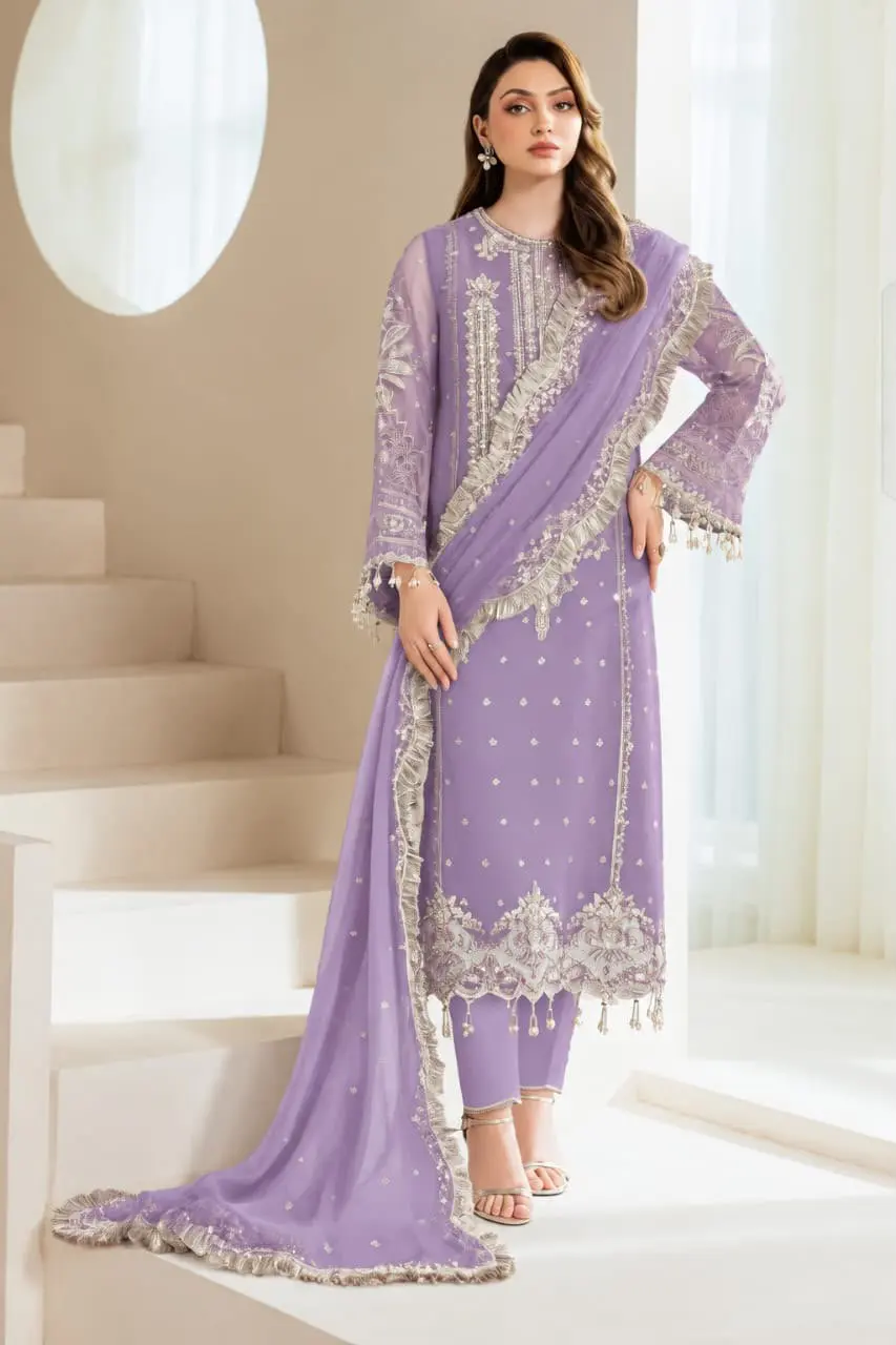 3pcs unstiched luxury suit — photo 2