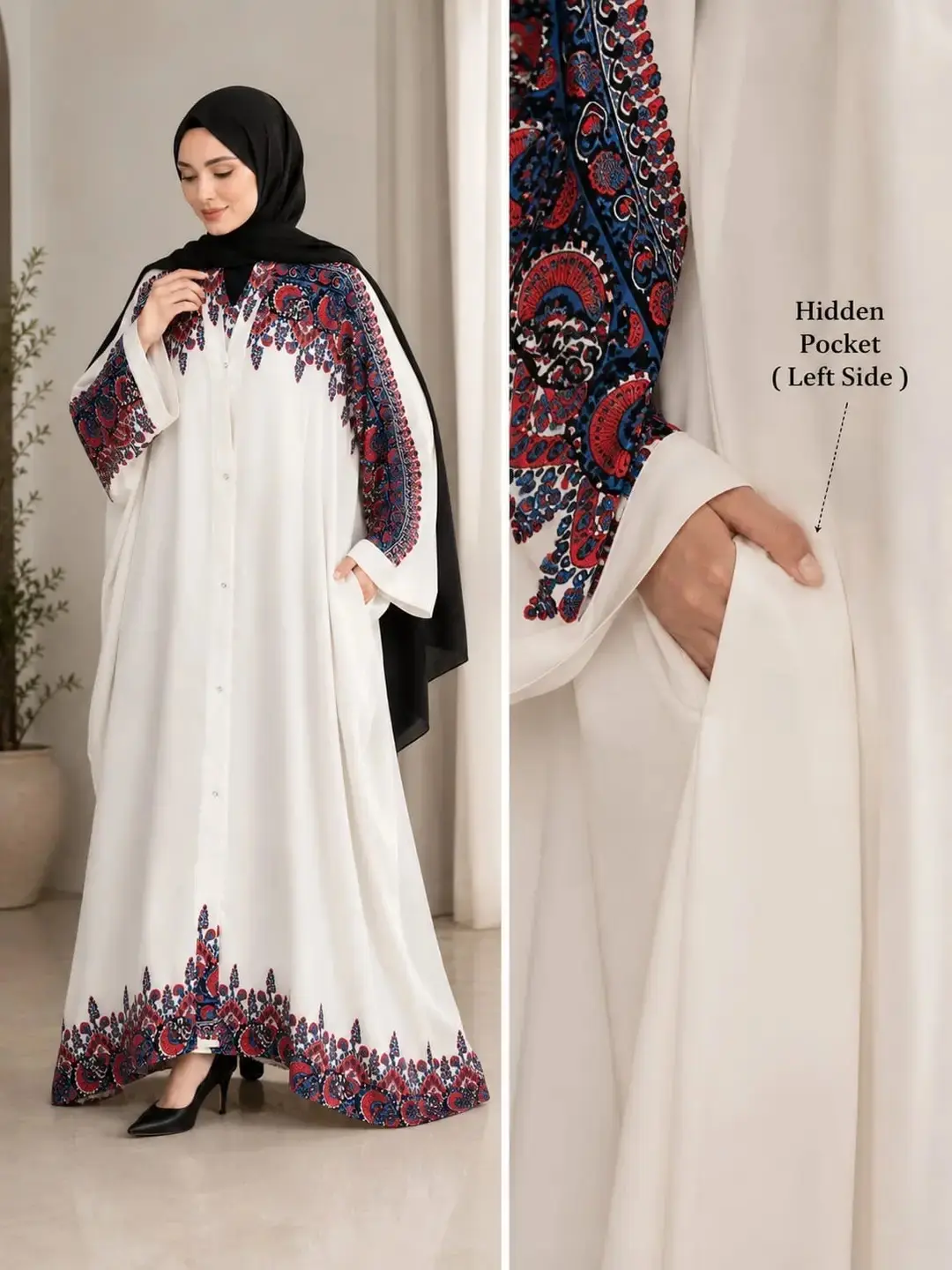 Georgette printed classic abaya — photo 2