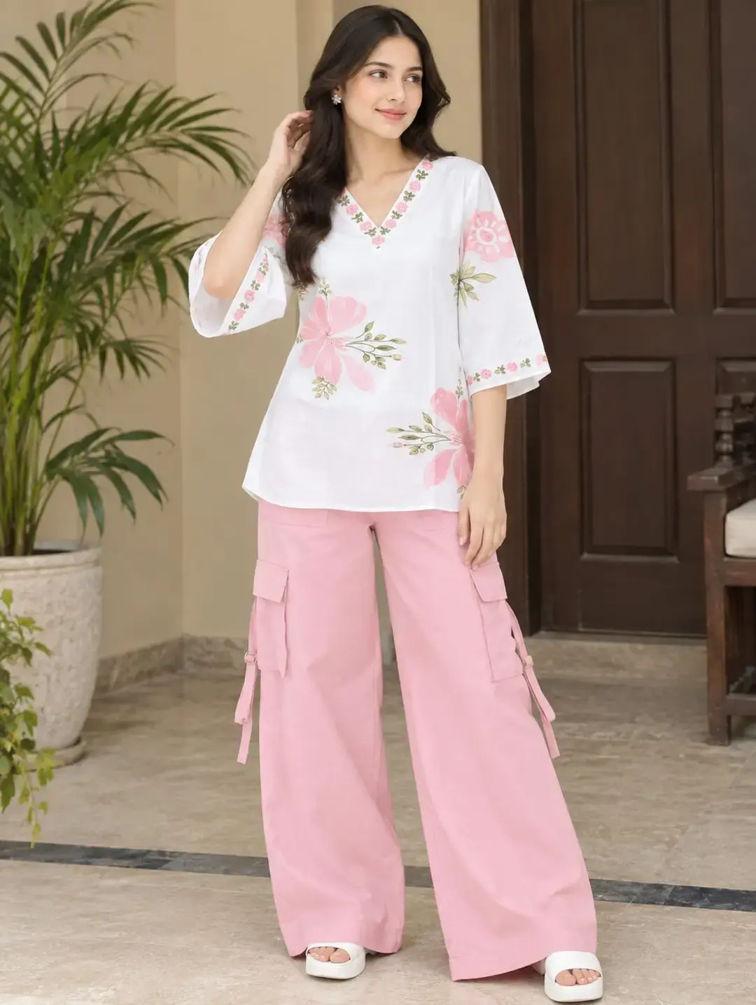 2 pcs women’s stitched grip printed shirt and trouser — photo 4