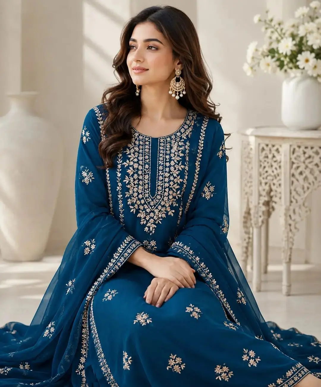 2pcs women's unstitched Gota work suit — photo 5