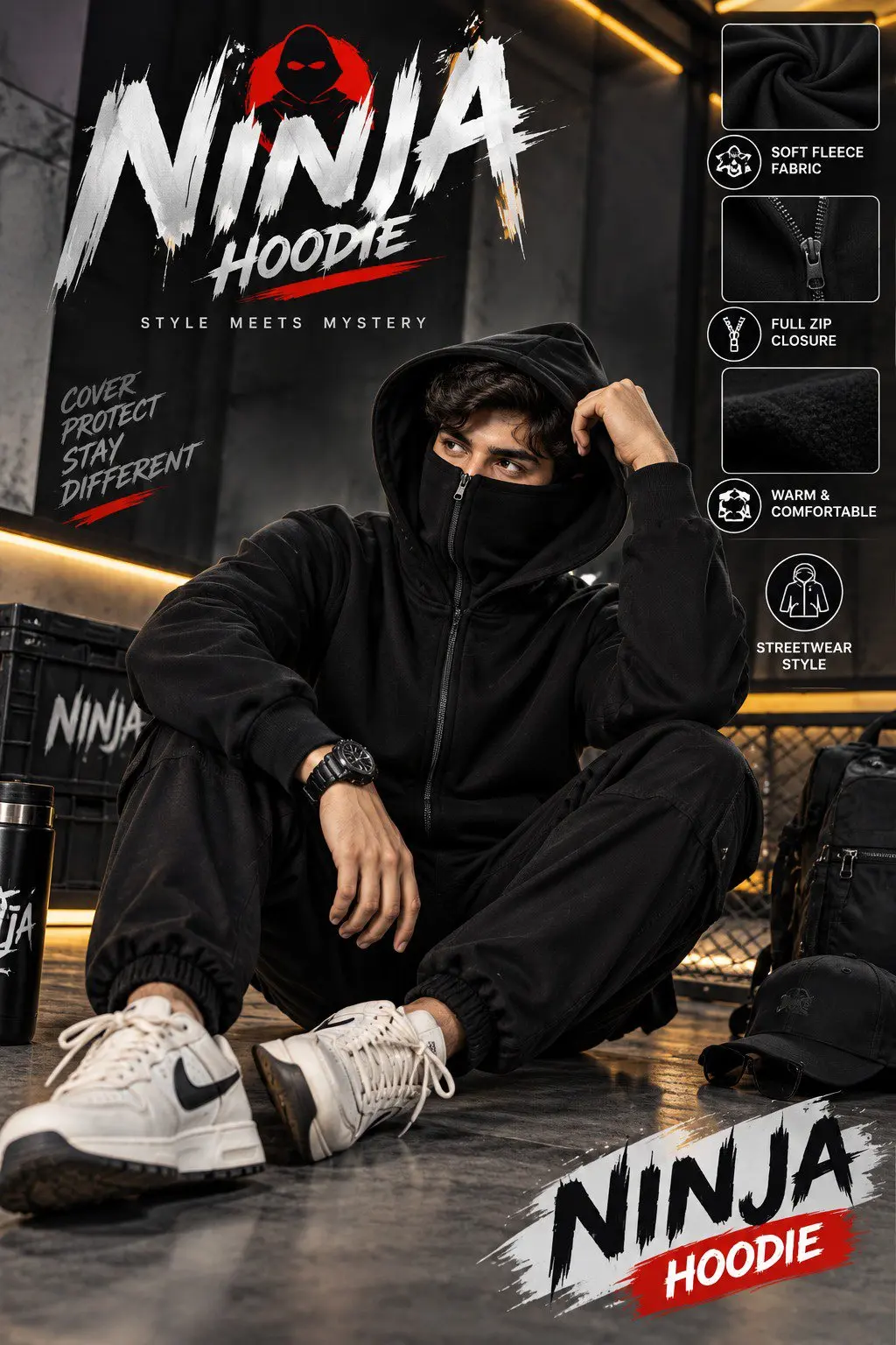 NINJA ZIPPER HOODIE _*For Boys — photo 3