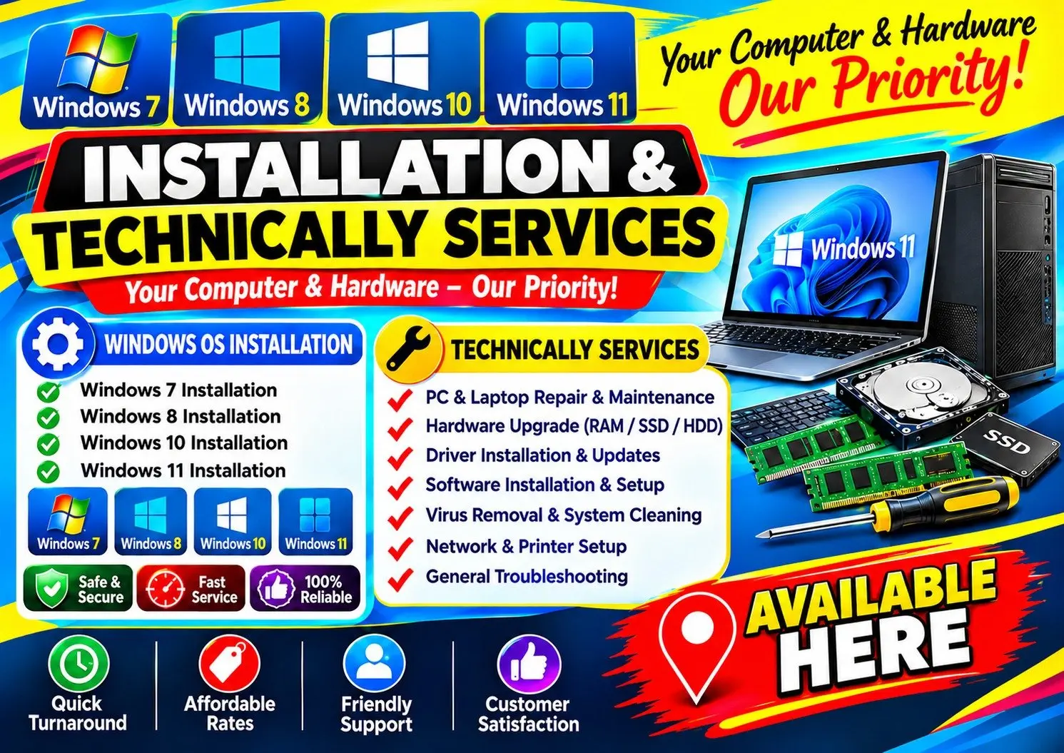 TC Creators & Graphics Print Point Windows Installation | Software | Hardware | Games in Sector C-3, Mirpur