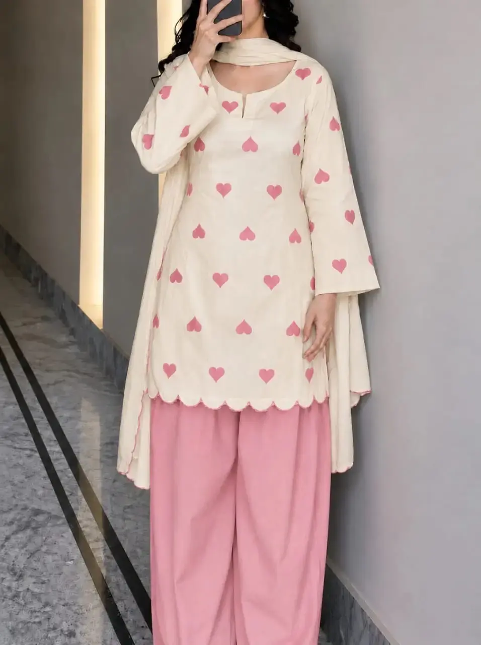 3 pcs women’s stitched swis voile printed suit — photo 5