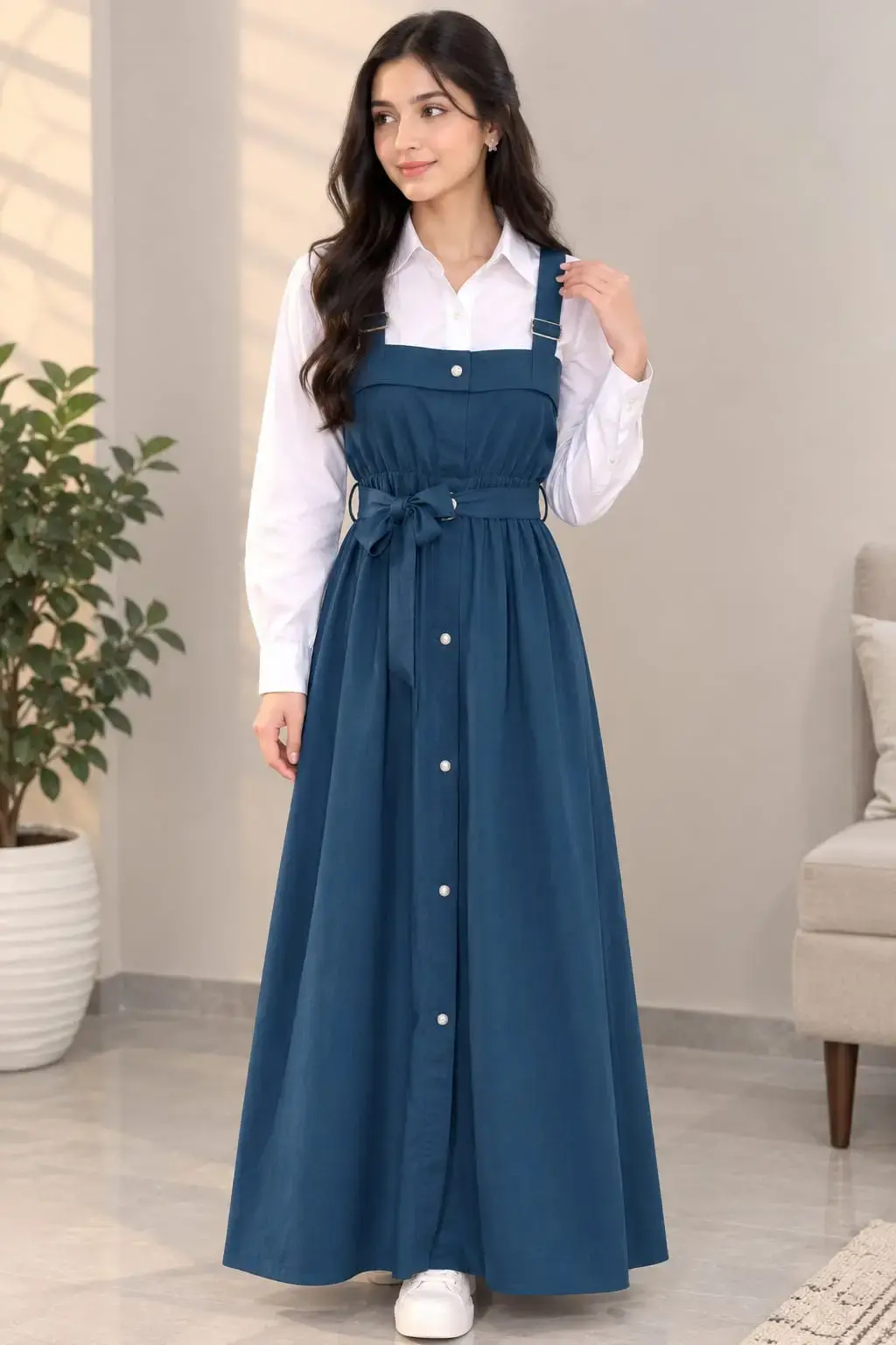 1 pcs women’s stitched grip plain dress — photo 3