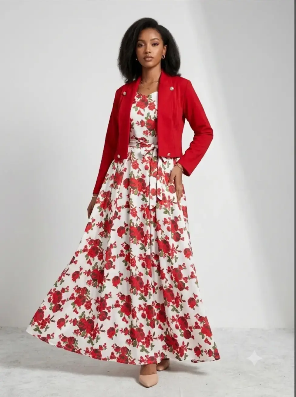 2 pcs women’s stitched silk printed maxi — photo 5