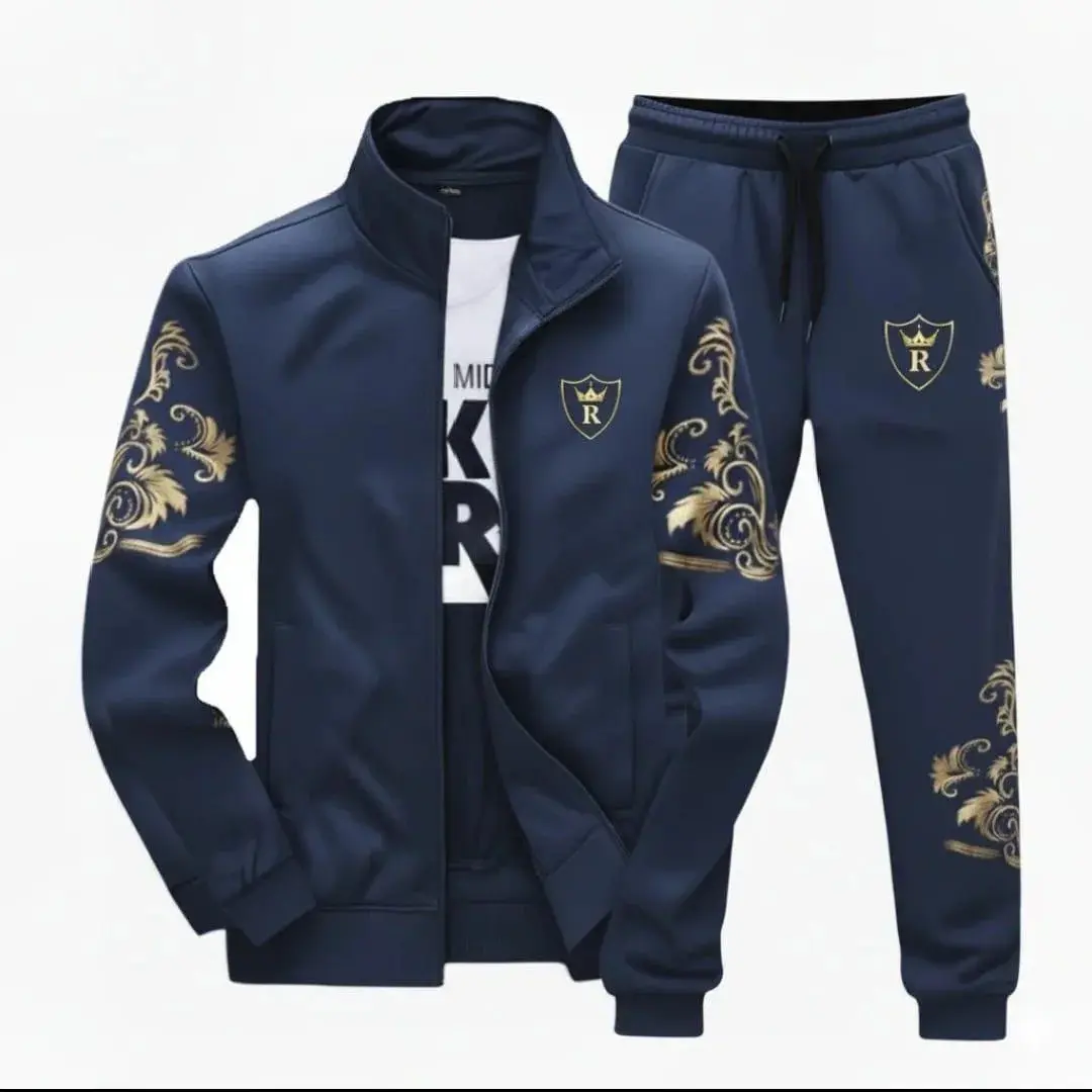 Nevy gold fleece tracksuit for men winter slim fit in Lahore