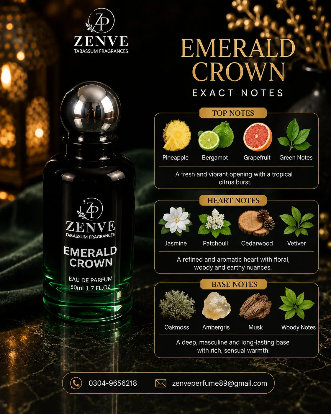 ZENVE Emerald Crown 30% concentrated long lasting for men — photo 2