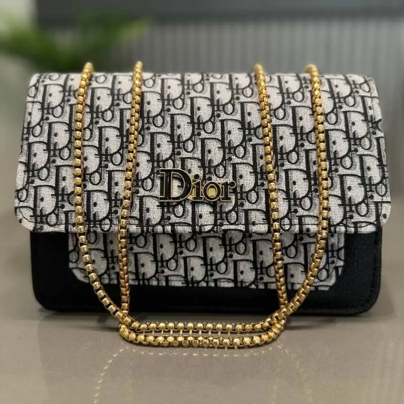 Beige | Dior Oblique Canvas & Leather Flap Clutch | Luxury Designer Handbag for Women in Bahawalpur City, Bahawalpur