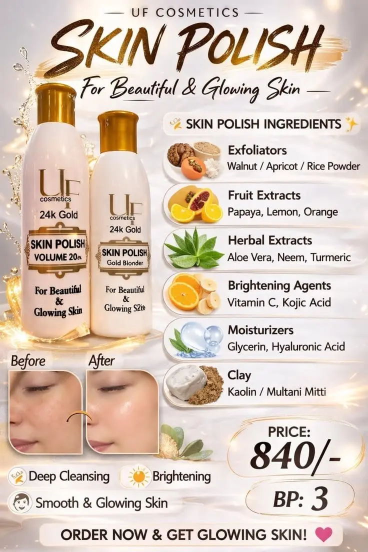 SCS 24K Gold Skin Polish Set - For Glowing & Soft Skin (Gold Blondor & Volume 20) — photo 3