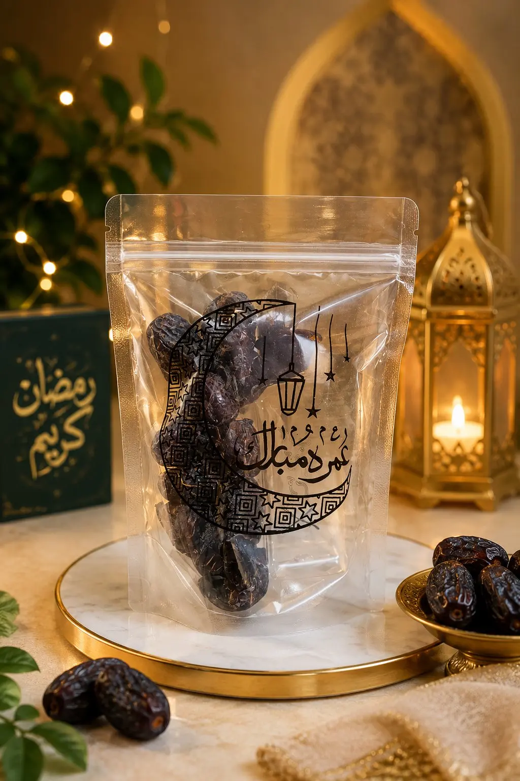 pack of 12 transparent taburak standing zipper pouch,Umrah Mubarak printed taburak gift pouch in Allama Iqbal Town, Lahore