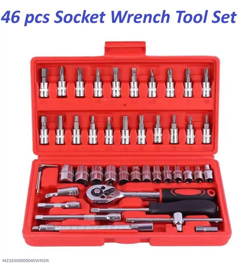 46 Pcs Socket Wrench Tool Set - Professional Repair Tool Kit Box in Dadyal