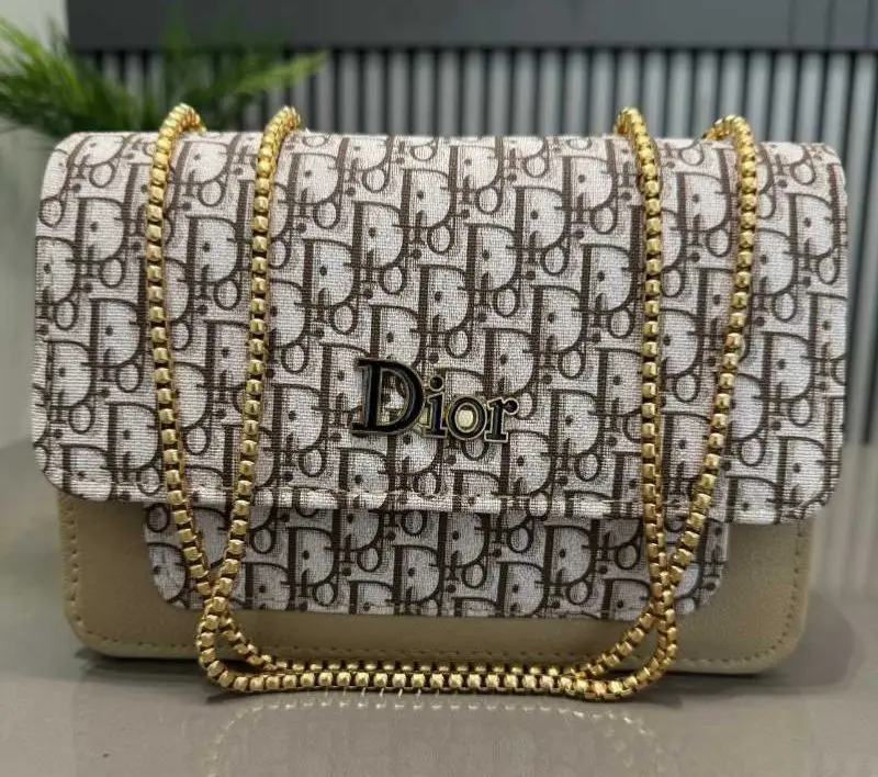 Beige | Dior Oblique Canvas & Leather Flap Clutch | Luxury Designer Handbag for Women — photo 4