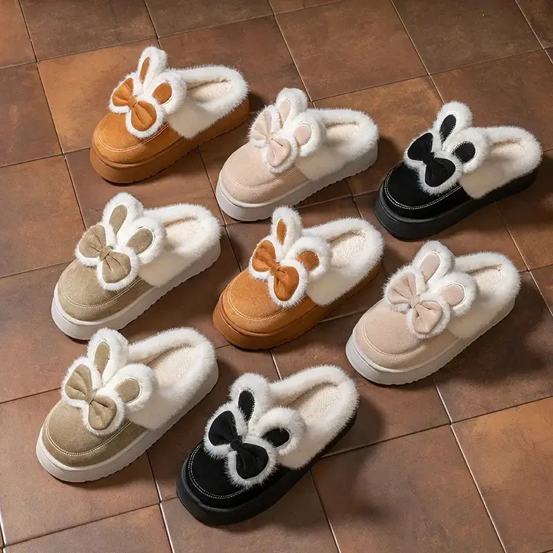 thick sold cartoon cotton slippers — photo 3