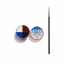 4 Color Aqua Cake Eyeliner Palette with Brushes – Waterproof Black Blue White Brown Cake Eyeliner Set with Eyeliner & Eyebrow Brush for Bold Eye Makeup