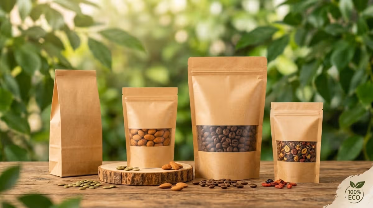 Kraft Paper Bags, Kraft Paper Stand Up Pouches & Kraft Bags with Windows: The Complete Packaging Solution