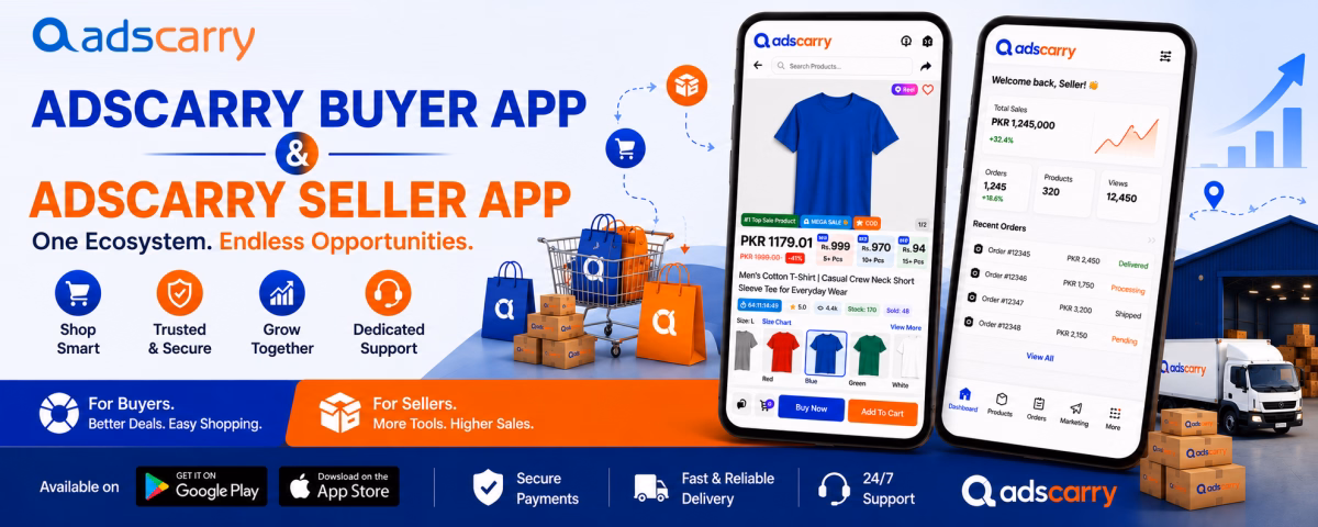 Buy & Sell with Adscarry Apps – Download Buyer & Seller Apps