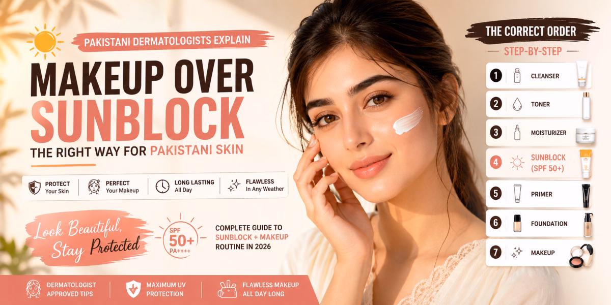 Pakistani Dermatologists Say You've Been Layering Makeup Over Sunblock Wrong — Here's the Fix